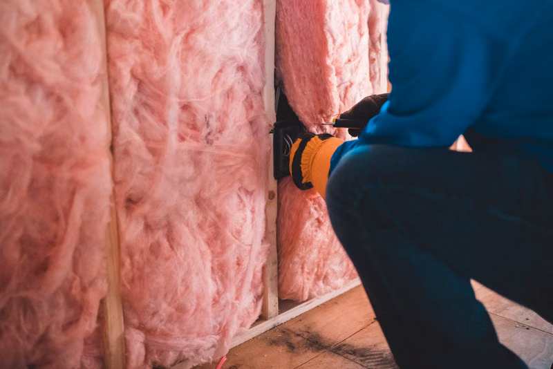 Air sealing work around crawlspace penetrations