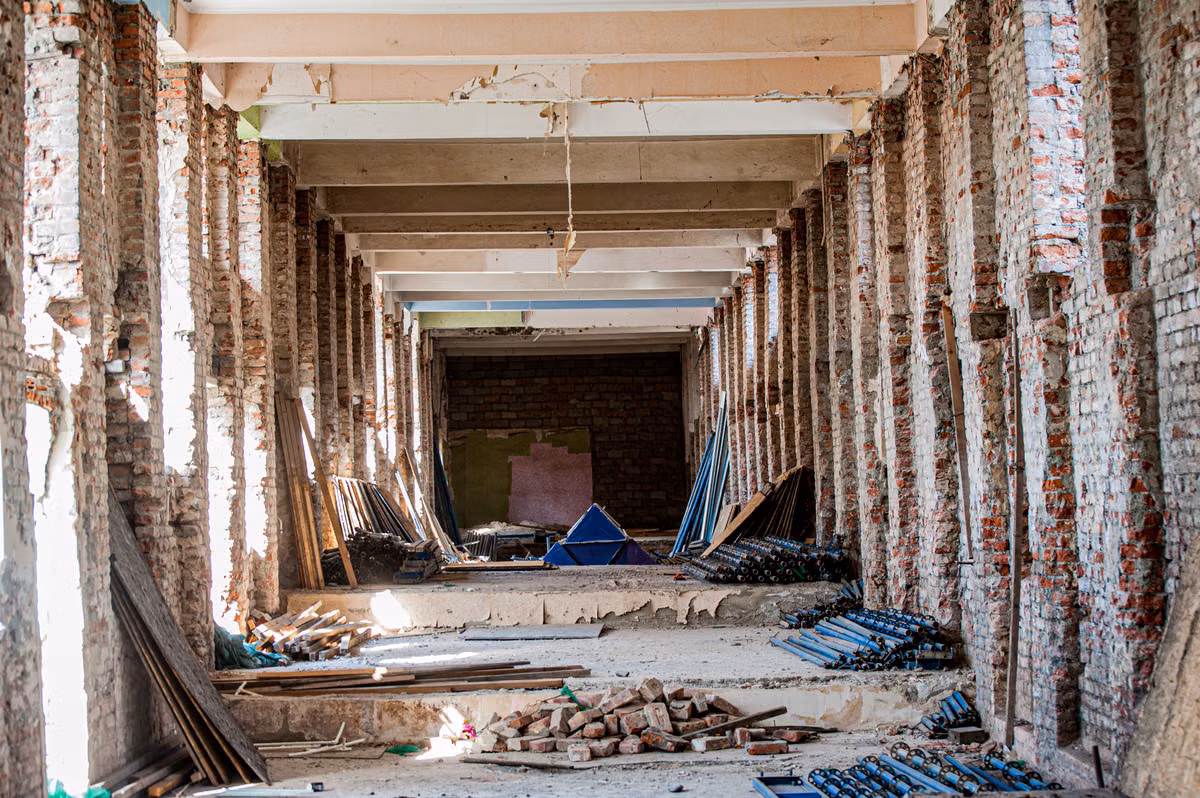 Visual representation of a damp crawlspace transitioning to a fully encapsulated and dry space.
